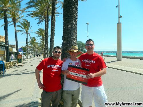 Mallorca Urlaubsbild - Emmi mit Markus&Ferry MalleOpening2012(3)